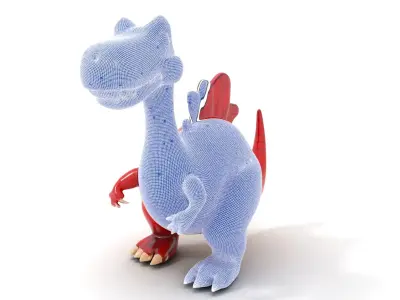 Cute Cartoon Dinosaur Model Pack Low-poly 3D model get