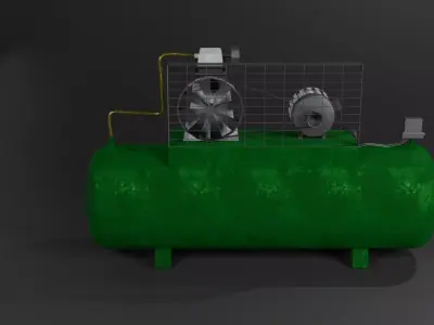 Industrial Air Compressor - IAS-I Industries - PBR Textured Low-poly 3D model