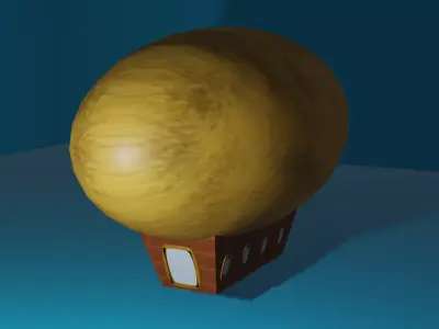 airship egg Free low-poly 3D model