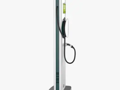 Electric Vehicle Charging Station 2 3D model purchase