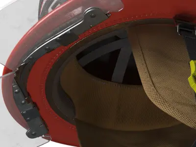  Cairns N5A Firefighting Leather Helmet Red 