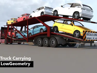Truck Carrying - Low Geometry 3D model
