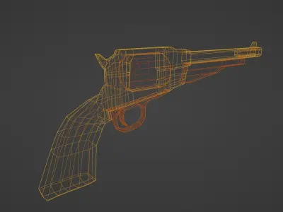 Low poly revolver Free low-poly 3D model purchase