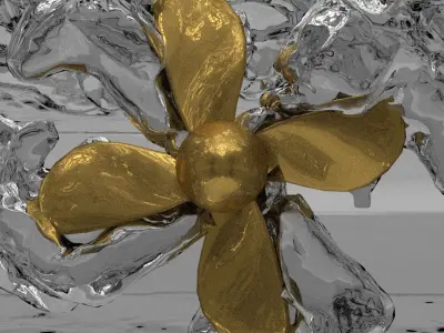 Ship Propeller Low-poly 3D model