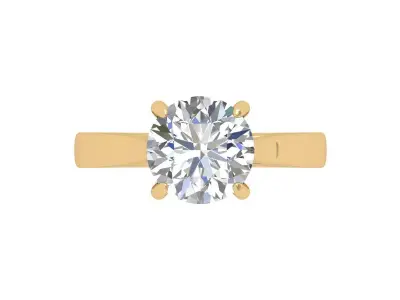 Single stone ring 3D print model buy