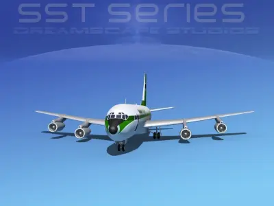 Boeing 707-320 SS Transavia 3D model