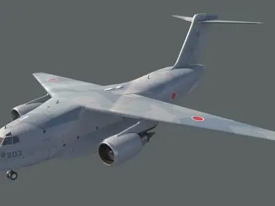 Kawasaki C-2 Low-poly 3D model