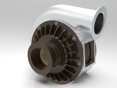 Turbo Pump For Solidwork 3D model