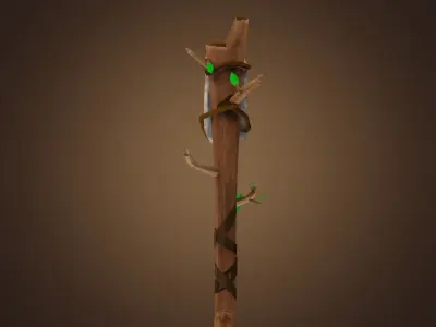 Stone Axe PBR Low-Poly Game READY Low-poly 3D model