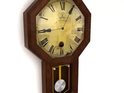 Historical clock Low-poly 3D model