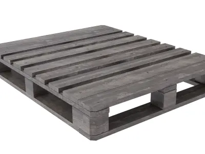 Wooden Pallet 1000mmX1200mm 3D model