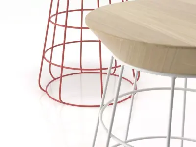 Sidekick Low Stool 3D model