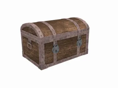 Pirate Chest Low-poly 3D model