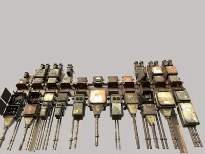 Abandoned Fuseboxes 3D model