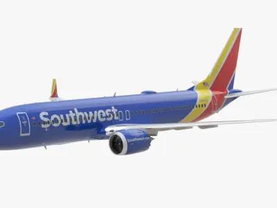 Southwest Airlines Boeing 737 MAX 8 in Flying 3D model