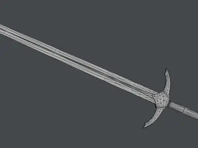 Medieval Long Sword Free low-poly 3D model purchase