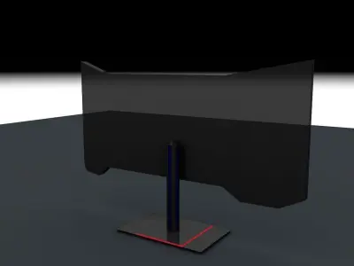 sci fi monitor 3D model