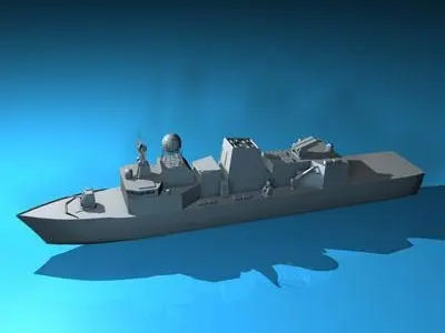 Frigate ship 3D model