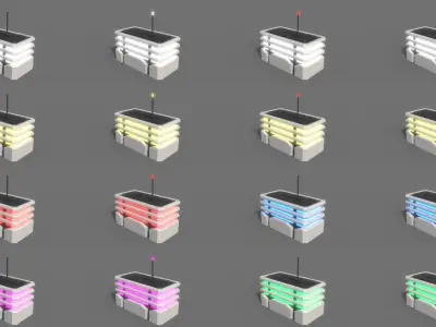 PBR Sci-Fi Building A06 Low-poly 3D model