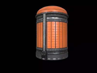  PBR SCI -FI Cistern Low-poly 3D model