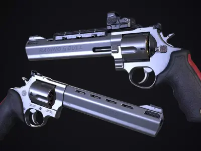 Taurus Raging Bull 454 Casull Low-poly 3D model