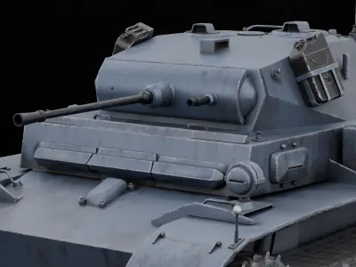 Panzer 2 Luchs WW2 German Tank Rigged Low-poly 3D model
