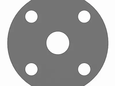 PVC Fixed Flanges - Socket End -  Free 3D model