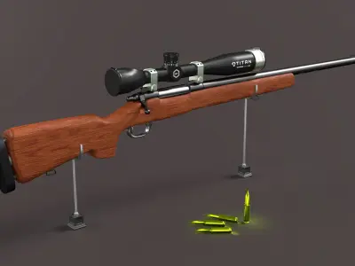 Sniper M24 SWS Free low-poly 3D model