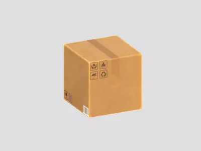 Packaging Boxes Cardboard Low-poly 3D model