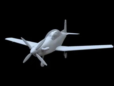 Pilatus PC-9 Free low-poly 3D model