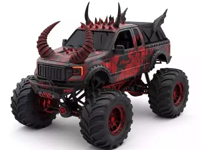 Demonic Possessed Monster Truck Collection 3D Models 3D Model Pack