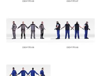 Dosch - People - Rigged - Factory Worker 3D model