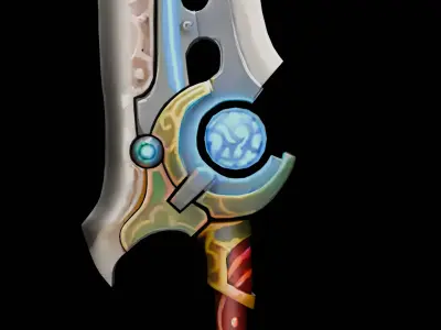Low-poly Game Ready Fantasy Sword Low-poly 3D model