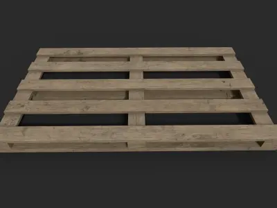Pallet wooden Low-poly 3D model shop