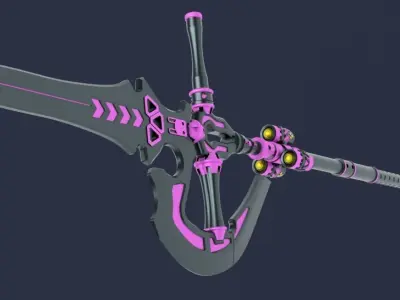 Cyberpunk Cosplay Axe 3D Model Stl 3D print model