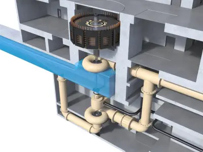 Pumped Storage hydroelectric Power Plant  3D model