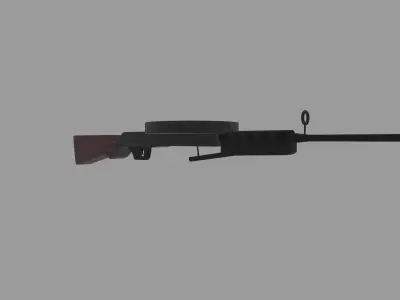 DP-28 With Individual Part Low-poly 3D model