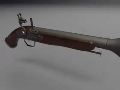 Flintlock Gun 3D model