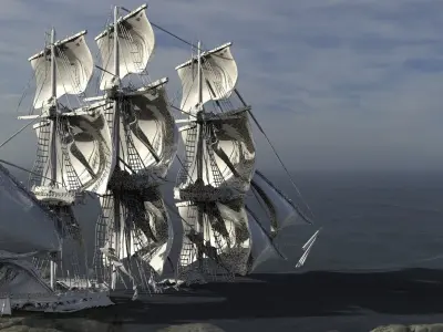 Ship sails for Ship 3D model