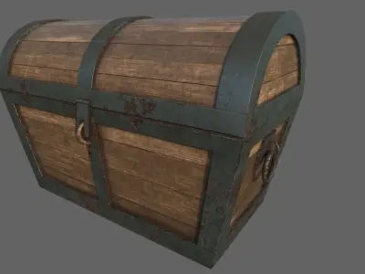 Game Ready Treasure Chest Free low-poly 3D model