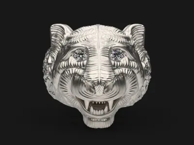 Lion Ring  Ready For 3D Print  3D print model