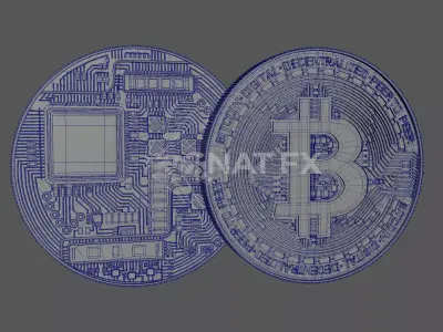Bitcoin High-Poly 3D model
