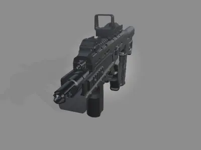 Low-poly Rifle 3D model Low-poly 3D model