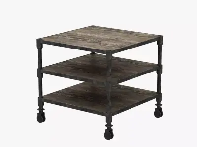 Restoration Hardware Dutch Industrial Side Table 3D model