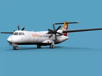ATR  ATR-42-500 Drukair 3D model
