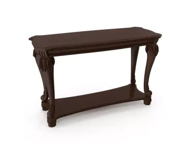 Classic Wooden Console Table 3D Model l Antique Style  3D model