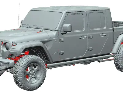 Jeep Gladiator Rubicon 2020 - Exterior Scan 3D model 3D model
