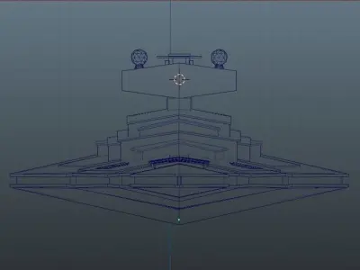 Low poly Imperial Star Destroyer 3D print model