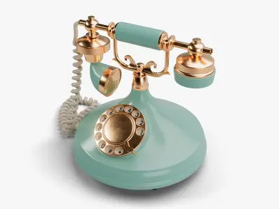 Vintage Art Deco Telephone 3D model