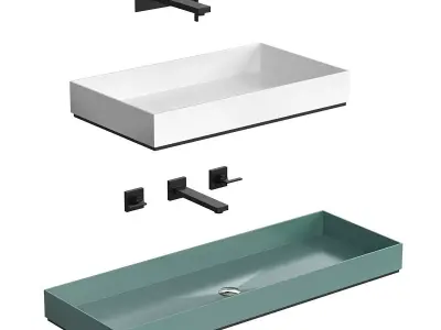 Moab INDUSTRIAL LINE washbasins 3D model